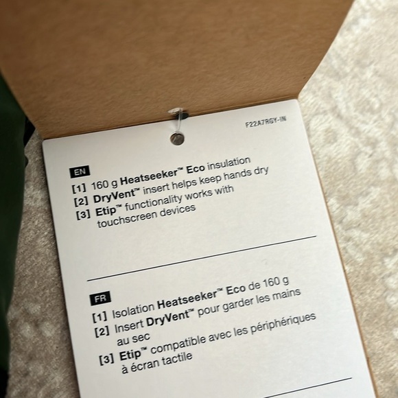 Brand New The North Face Montana Utility Gloves Green Black Touchscreen DryVent - Picture 6 of 16